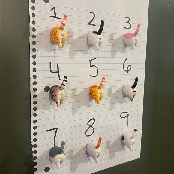 Cat Bun Magnet Pick (1) Funny Refrigerador Magnets - Picture 17 of 17